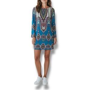 Modcloth Pink Owl floral paisley tunic dress size small